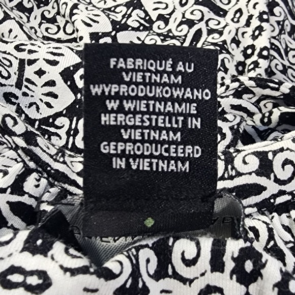 Womens Boho Geometric Maxi Halter Dress XS Festival Resortwear Black White Beach - Picture 9 of 13